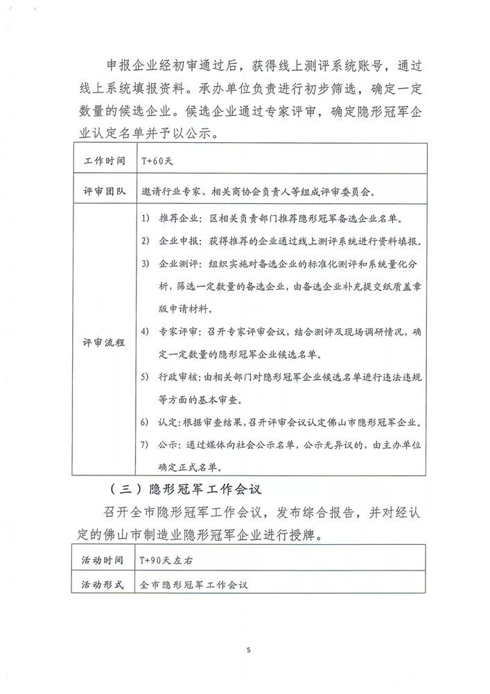 【通知】关于印发2020年佛山市制造业隐形冠军企业认定工作方案的通知